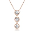 thumbnail image 1 of ANGARA Lab Grown Three Stone Diamond Necklace for Women in 14K Rose Gold (Size-4.1mm| Color-F-G| Clarity-VS) | April Birthstone, Anniversary, Jewelry Gift for Women | Lab-Grown Diamond Necklace, 1 of 5