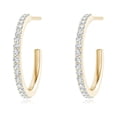 thumbnail image 1 of ANGARA Lab Grown Prong-Set Diamond Hoop Earrings for Women in 14K Yellow Gold (Size-1.3mm| Color-F-G| Clarity-VS) | April Birthstone, Anniversary, Jewelry Gift for Women | Lab-Grown Diamond Earrings, 1 of 5