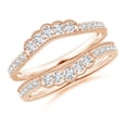 thumbnail image 1 of ANGARA Lab Grown Diamond Crown Ring Wrap with Milgrain for Women in 14K Rose Gold (Size-2mm| Color-F-G| Clarity-VS) | April Birthstone, Anniversary, Jewelry Gift for Women | Lab-Grown Diamond Ring, 1 of 4