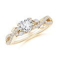 thumbnail image 1 of ANGARA Lab Grown Diamond Engagement Ring for Women in 14K Yellow Gold (Size-6mm| Color-F-G| Clarity-VS) | April Birthstone, Anniversary, Jewelry Gift for Women | Lab-Grown Diamond Ring, 1 of 4