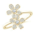 thumbnail image 1 of ANGARA Lab Grown Diamond 5 Petal Flower Fashion Ring for Women in 14K Yellow Gold (Size-2.2mm| Color-F-G| Clarity-VS) | April Birthstone, Anniversary, Jewelry Gift for Women | Lab-Grown Diamond Ring, 1 of 7