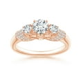 thumbnail image 1 of ANGARA Lab Grown Diamond Fleur De Lis Engagement Ring for Women in 14K Rose Gold (Size-5.1mm| Color-F-G| Clarity-VS) | April Birthstone, Anniversary, Jewelry Gift for Women | Lab-Grown Diamond Ring, 1 of 6