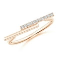 thumbnail image 1 of ANGARA Lab Grown Diamond Horizontal Parallel Bar Ring for Women in 14K Rose Gold (Size-1mm| Color-F-G| Clarity-VS) | April Birthstone, Anniversary, Jewelry Gift for Women | Lab-Grown Diamond Ring, 1 of 4