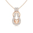 thumbnail image 1 of ANGARA Lab Grown Diamond Pendant with Puffed Heart for Women in 14K Rose Gold (Size-2.3mm| Color-F-G| Clarity-VS) | April Birthstone, Anniversary, Jewelry Gift for Women | Lab-Grown Diamond Necklace, 1 of 7