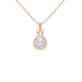 thumbnail image 1 of ANGARA Lab Grown Diamond Infinity Knot Pendant for Women in 14K Rose Gold (Size-5.25mm| Color-F-G| Clarity-VS) | April Birthstone, Anniversary, Jewelry Gift for Women | Lab-Grown Diamond Necklace, 1 of 8