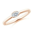 thumbnail image 1 of ANGARA Lab Grown East-West Oval Diamond Solitaire Ring for Women in 14K Rose Gold (Size-5x3mm| Color-F-G| Clarity-VS) | April Birthstone, Anniversary, Jewelry Gift for Women | Lab-Grown Diamond Ring, 1 of 5