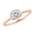 thumbnail image 1 of ANGARA Lab Grown East-West Oval Diamond Solitaire Ring for Women in 14K Rose Gold (Size-7x5mm| Color-F-G| Clarity-VS) | April Birthstone, Anniversary, Jewelry Gift for Women | Lab-Grown Diamond Ring, 1 of 5