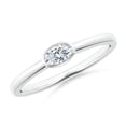 thumbnail image 1 of ANGARA Lab Grown East-West Oval Diamond Solitaire Ring for Women in 14K White Gold (Size-5x3mm| Color-F-G| Clarity-VS) | April Birthstone, Anniversary, Jewelry Gift for Women | Lab-Grown Diamond Ring, 1 of 4