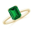 thumbnail image 1 of ANGARA Lab Grown 1.5 Ct Emerald-Cut Emerald Solitaire Classic Engagement Ring for Women in 14K Yellow Gold (Size-8x6mm) | May Birthstone, Anniversary, Jewelry Gift for Women | Lab-Grown Emerald Ring, 1 of 9