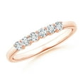 thumbnail image 1 of ANGARA Lab Grown Fishtail-Set Diamond 6 Stone Wedding Ring for Women in 14K Rose Gold (Size-2.3mm| Color-F-G| Clarity-VS) | Anniversary, Jewelry Gift for Women | Lab-Grown Diamond Ring, 1 of 7