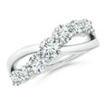 thumbnail image 1 of ANGARA Lab Grown Graduated Diamond Broad Fashion Ring for Women in 14K White Gold (Size-4.25mm| Color-F-G| Clarity-VS) | April Birthstone, Anniversary, Jewelry Gift for Women | Lab-Grown Diamond Ring, 1 of 7