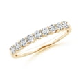 thumbnail image 1 of ANGARA Lab Grown Nine Stone Diamond Wedding Ring for Women in 14K Yellow Gold (Size-2.3mm| Color-F-G| Clarity-VS) | April Birthstone, Anniversary, Jewelry Gift for Women | Lab-Grown Diamond Ring, 1 of 5