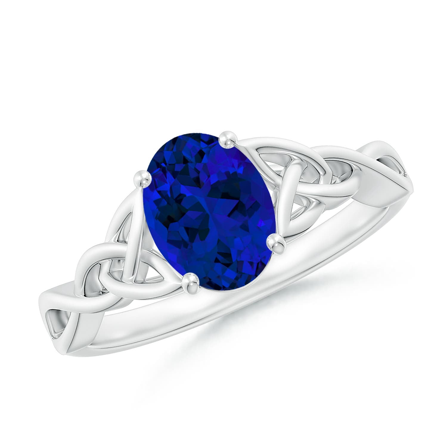 ANGARA Lab Grown 1 55 Ct Blue Sapphire Celtic Knot Engagement Ring For angara-lab-grown-1-55-ct-blue-sapphire-celtic-knot-engagement-ring-for