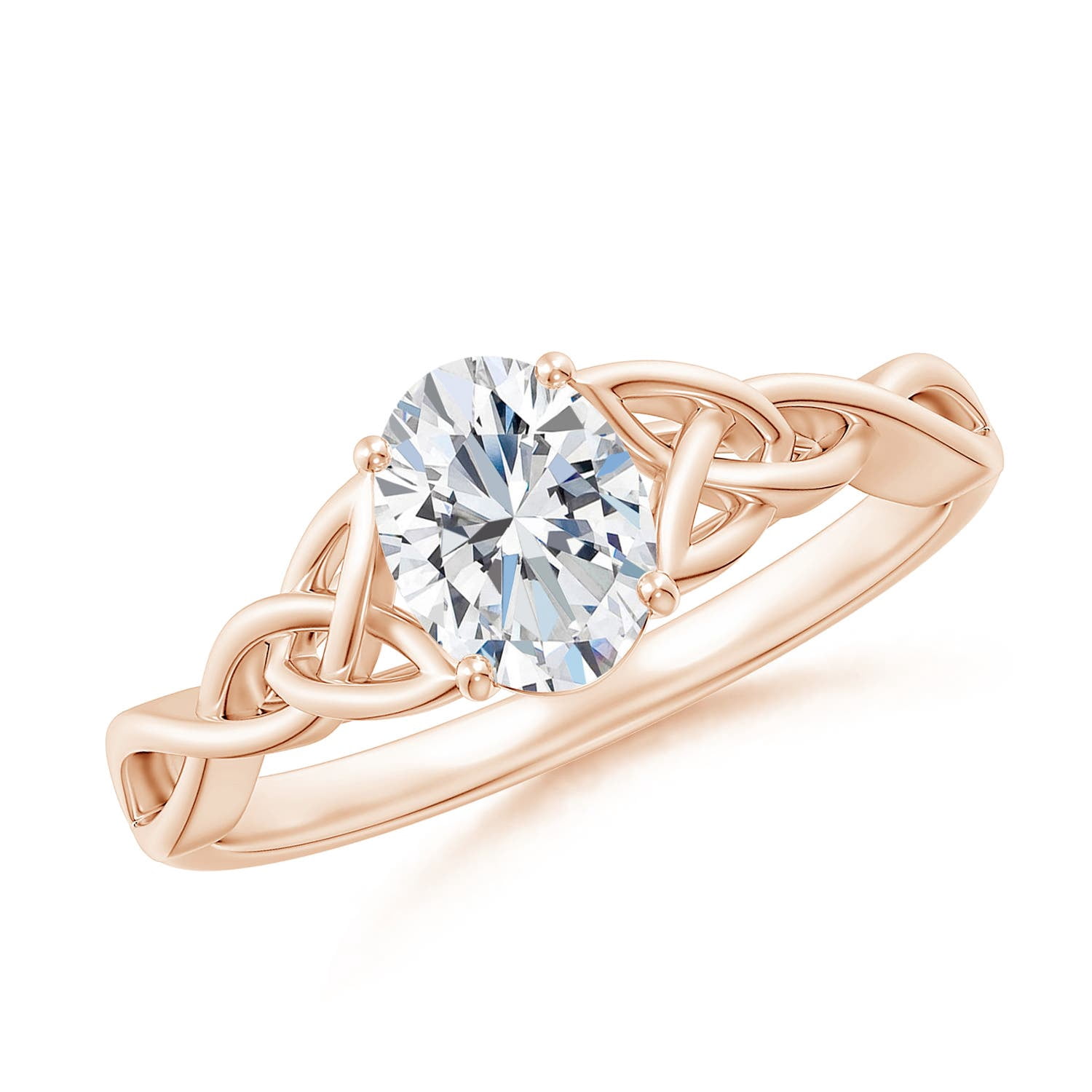 ANGARA Lab Grown Diamond Celtic Knot Engagement Ring for Women in 14K ...