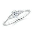 thumbnail image 1 of ANGARA Lab Grown Oval and Pear-Shaped Diamond Three Stone Ring for Women in 14K White Gold (Size-5x3mm | 0.21 ct) | April Birthstone Jewelry for Her | Lab-Grown Diamond Engagement Rings, 1 of 4