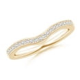 thumbnail image 1 of ANGARA Lab Grown Pave-Set Diamond Curved Wedding Ring for Women in 14K Yellow Gold (Size-1.1mm| Color-F-G| Clarity-VS) | April Birthstone, Anniversary, Jewelry Gift for Women | Lab-Grown Diamond Ring, 1 of 6