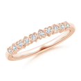 thumbnail image 1 of ANGARA Lab Grown Pave-Set Diamond Heart Wedding Ring for Women in 14K Rose Gold (Size-1.4mm | 0.12 ct) | April Birthstone Jewelry for Her | Lab-Grown Diamond Engagement Rings, 1 of 4