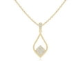 thumbnail image 1 of ANGARA Lab Grown Diamond Pointed Teardrop Pendant for Women in 14K Yellow Gold (Size-1.4mm| Color-F-G| Clarity-VS) | April Birthstone, Anniversary, Jewelry Gift for Women | Lab-Grown Diamond Necklace, 1 of 5