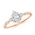 thumbnail image 1 of ANGARA Lab Grown Pear-Shaped Diamond Engagement Ring for Women in 14K Rose Gold (Size-7x5mm| Color-F-G| Clarity-VS) | April Birthstone, Anniversary, Jewelry Gift for Women | Lab-Grown Diamond Ring, 1 of 7
