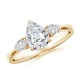 thumbnail image 1 of ANGARA Lab Grown Pear shape Diamond Engagement Ring for Women in 14K Yellow Gold (Size-7.7x5.7mm| Color-F-G| Clarity-VS) | Anniversary, Jewelry Gift for Women | Lab-Grown Diamond Ring, 1 of 8
