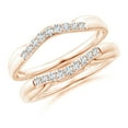 thumbnail image 1 of ANGARA Lab Grown Prong-Set Diamond Curved Ring Wrap for Women in 14K Rose Gold (Size-1.6mm| Color-F-G| Clarity-VS) | April Birthstone, Anniversary, Jewelry Gift for Women | Lab-Grown Diamond Ring, 1 of 8