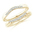 thumbnail image 1 of ANGARA Lab Grown Prong-Set Diamond Curved Ring Wrap for Women in 14K Yellow Gold (Size-1.6mm| Color-F-G| Clarity-VS) | April Birthstone, Anniversary, Jewelry Gift for Women | Lab-Grown Diamond Ring, 1 of 8