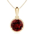 thumbnail image 1 of ANGARA Lab Grown 4.5 Ct Rope-Framed Claw-Set Ruby Solitaire Pendant for Women in 14K Yellow Gold (Size-10mm) | July Birthstone, Birthday, Anniversary, Jewelry Gift for Women | Lab-Grown Ruby Necklace, 1 of 7