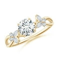 thumbnail image 1 of ANGARA Lab Grown Diamond Butterfly Engagement Ring for Women in 14K Yellow Gold (Size-5.9mm| Color-F-G| Clarity-VS) | April Birthstone, Anniversary, Jewelry Gift for Women | Lab-Grown Diamond Ring, 1 of 4