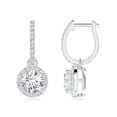 ANGARA IGI Certified Lab Grown 2 Ct Diamond Dangle Earrings in 925