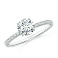 thumbnail image 1 of ANGARA Lab Grown Diamond Hidden Halo Engagement Ring for Women in 14K White Gold (Size-5.9mm| Color-F-G| Clarity-VS) | April Birthstone, Anniversary, Jewelry Gift for Women | Lab-Grown Diamond Ring, 1 of 8