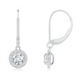 thumbnail image 1 of ANGARA Lab Grown Diamond Leverback Dangle Earrings for Women in 14K White Gold (Size-4.5mm| Color-F-G| Clarity-VS) | April Birthstone, Anniversary, Jewelry Gift for Women | Lab-Grown Diamond Earrings, 1 of 4