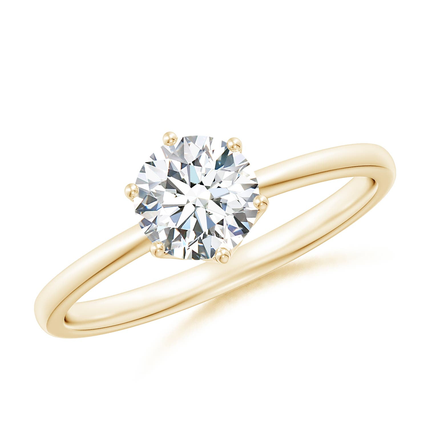 ANGARA Lab Grown Diamond Solitaire Engagement Ring for Women in 14K ...