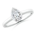 thumbnail image 1 of ANGARA Lab Grown Solitaire Diamond Engagement Ring for Women in 14K White Gold (Size-7x5mm| Color-F-G| Clarity-VS) | April Birthstone, Anniversary, Jewelry Gift for Women | Lab-Grown Diamond Ring, 1 of 4