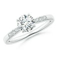 thumbnail image 1 of ANGARA Lab Grown Solitaire Diamond Engagement Ring for Women in 14K White Gold (Size-6.1mm| Color-F-G| Clarity-VS) | April Birthstone, Anniversary, Jewelry Gift for Women | Lab-Grown Diamond Ring, 1 of 4