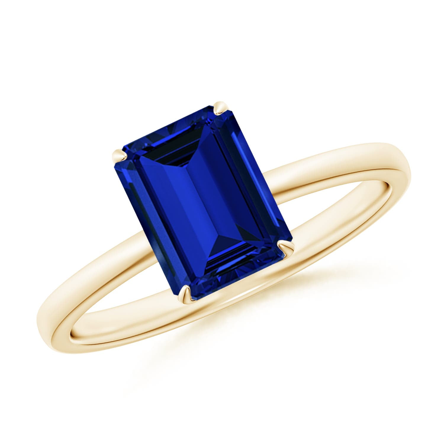 ANGARA Lab Grown 1.65 Ct Solitaire Blue Sapphire Engagement Ring