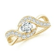 thumbnail image 1 of ANGARA Lab Grown Diamond Infinity Promise Ring for Women in 14K Yellow Gold (Size-5.1mm| Color-F-G| Clarity-VS) | April Birthstone, Anniversary, Jewelry Gift for Women | Lab-Grown Diamond Ring, 1 of 7