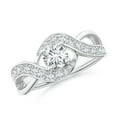 thumbnail image 1 of ANGARA Lab Grown Solitaire Round Diamond Infinity Promise Ring for Women in 925 Sterling Silver (Size-5.1mm | 0.5 ct) | April Birthstone Jewelry for Her | Lab-Grown Diamond Engagement Rings, 1 of 4