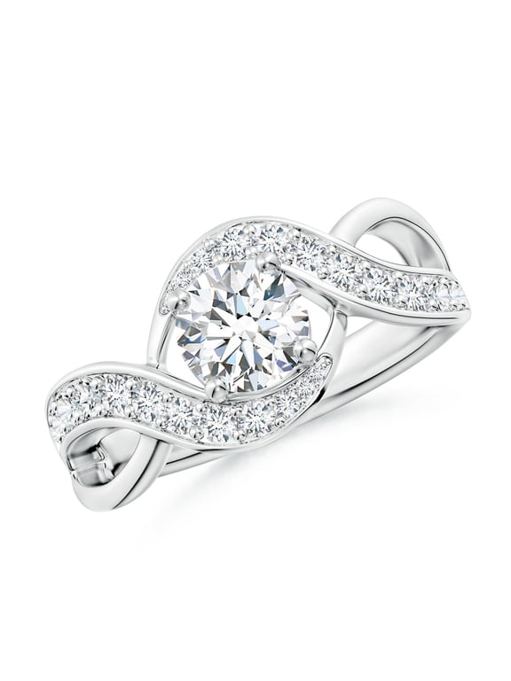 Lab Grown Diamond Infinity Promise Ring for Women in 925 Sterling Silver (Size-6mm| Color-F-G| Clarity-VS) | April Birthstone, Anniversary, Jewelry Gift for Women | Lab-Grown Diamond Ring