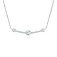 thumbnail image 1 of ANGARA Lab Grown Spaced Out Diamond Curved Bar Pendant for Women in 14K White Gold (Size-3.1mm| Color-F-G| Clarity-VS) | Anniversary, Jewelry Gift for Women | Lab-Grown Diamond Necklace, 1 of 6