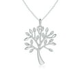 thumbnail image 1 of ANGARA Lab Grown Tree of Life Diamond Pendant for Women in 925 Sterling Silver (Size-1mm| Color-F-G| Clarity-VS) | April Birthstone, Anniversary, Jewelry Gift for Women | Lab-Grown Diamond Necklace, 1 of 5