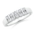 thumbnail image 1 of ANGARA Lab Grown Twin-Row Bar-Set Diamond Ten Stone Wedding Ring for Women in 14K White Gold (Size-2.3mm | 0.52 ct) | April Birthstone Jewelry for Her | Lab-Grown Diamond Engagement Rings, 1 of 4