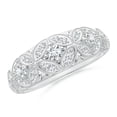 thumbnail image 1 of ANGARA Lab Grown Diamond Floral Anniversary Ring for Women in 14K White Gold (Size-3mm| Color-F-G| Clarity-VS) | April Birthstone, Anniversary, Jewelry Gift for Women | Lab-Grown Diamond Ring, 1 of 6