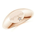 thumbnail image 1 of ANGARA Natural 0.01 Ct. Diamond Fashion Ring in 14K Rose Gold for Women (Ring Size: 12), 1 of 9