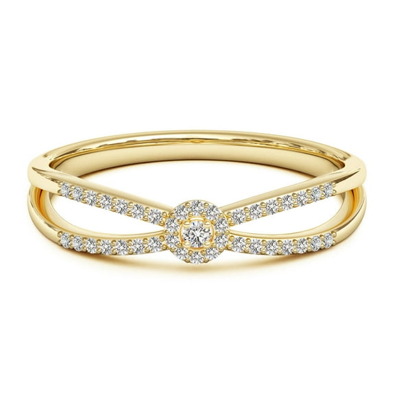 ANGARA Natural Diamond Cluster Promise Ring in 14K Yellow Gold for Women (Size-1.6mm| Color-I-J| Clarity-I1-I2) | April Birthstone, Anniversary, Jewelry Gift for Women | Natural Diamond Ring