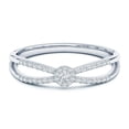 thumbnail image 1 of ANGARA Natural Diamond Cluster Promise Ring in 925 Sterling Silver for Women (Size-1.6mm| Color-G| Clarity-VS2) | April Birthstone, Anniversary, Jewelry Gift for Women | Natural Diamond Ring, 1 of 9