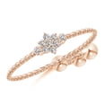 thumbnail image 1 of ANGARA Natural 0.02 Ct. Diamond Stackable Ring in 14K Rose Gold for Women (Ring Size: 3), 1 of 9