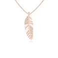 thumbnail image 1 of ANGARA Natural Diamond Encrusted Leaf Pendant in 14K Rose Gold for Women (Size-0.9mm| Color-H| Clarity-SI2) | April Birthstone, Anniversary, Jewelry Gift for Women | Natural Diamond Necklace, 1 of 7