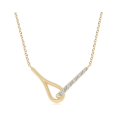 thumbnail image 1 of ANGARA Natural Diamond Interlocking Loop Pendant in 14K Yellow Gold for Women (Size-1.45mm| Color-I-J| Clarity-I1-I2) | April Birthstone, Anniversary Jewelry Gift for Women | Natural Diamond Necklace, 1 of 7