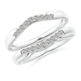 thumbnail image 1 of ANGARA Natural Prong-Set Diamond Curved Ring Wrap in 14K White Gold for Women (Size-1.6mm| Color-K| Clarity-I3) | April Birthstone, Anniversary, Jewelry Gift for Women | Natural Diamond Ring, 1 of 11