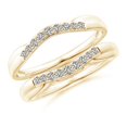 thumbnail image 1 of ANGARA Natural 0.04 Ct. Diamond Fashion Ring in 14K Yellow Gold for Women (Ring Size: 12), 1 of 11